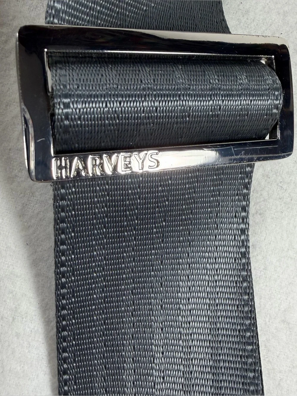 Harveys Original Seatbelt Purse Crossbody Bag Black Gray Tan Silver W/Rosette
